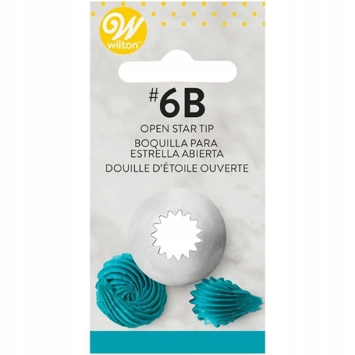 Tylka do dekoracji tortu otwarta gwiazda duża Wilton #6B